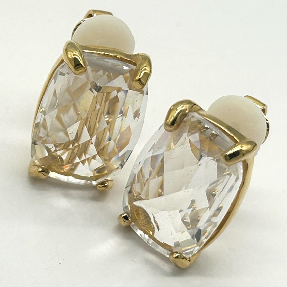 Swarovski Jewelry - Swarovski Crystal Cushion Cut Earrings